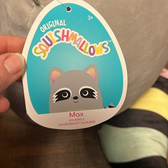 Squishmallow 7" Max Raccoon Sequin Belly Plush BNWT Brand New With Tag - Picture 7 of 8